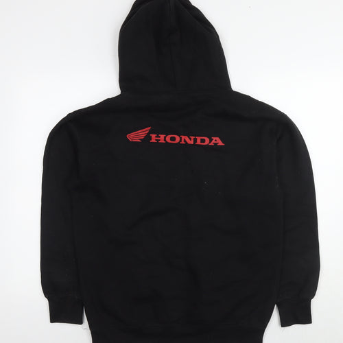 Honda Mens Black Cotton Pullover Hoodie Size M - Logo