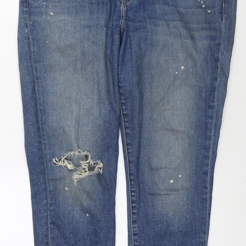 J.Brand Womens Blue Cotton Cropped Jeans Size 31 in L25 in Regular Zip
