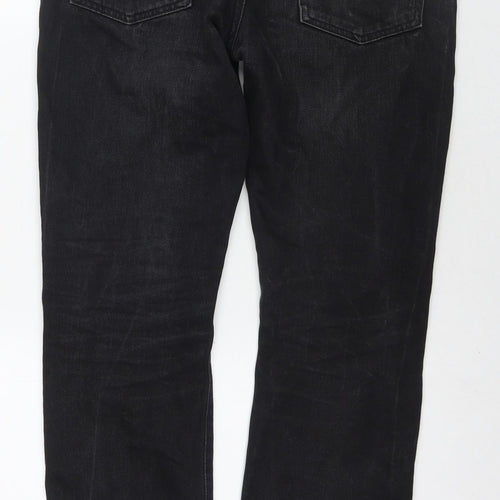 Gap Mens Black Cotton Straight Jeans Size 32 in L32 in Regular Zip