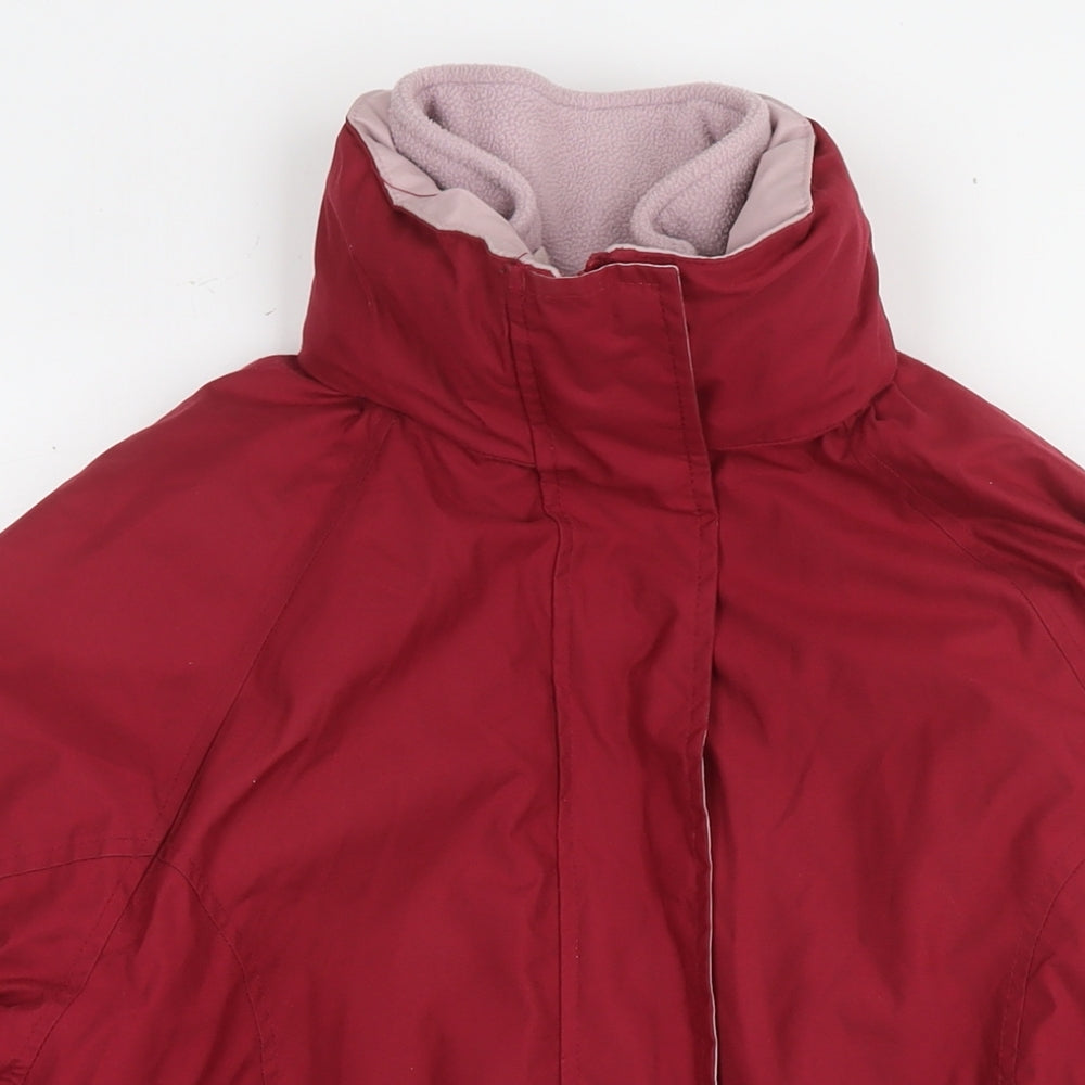 Peter Storm Womens Red Jacket Size 12 Zip - Detachable Fleece
