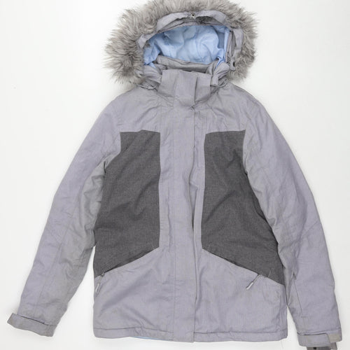 Mountain Warehouse Womens Grey Ski Jacket Jacket Size 8 Zip