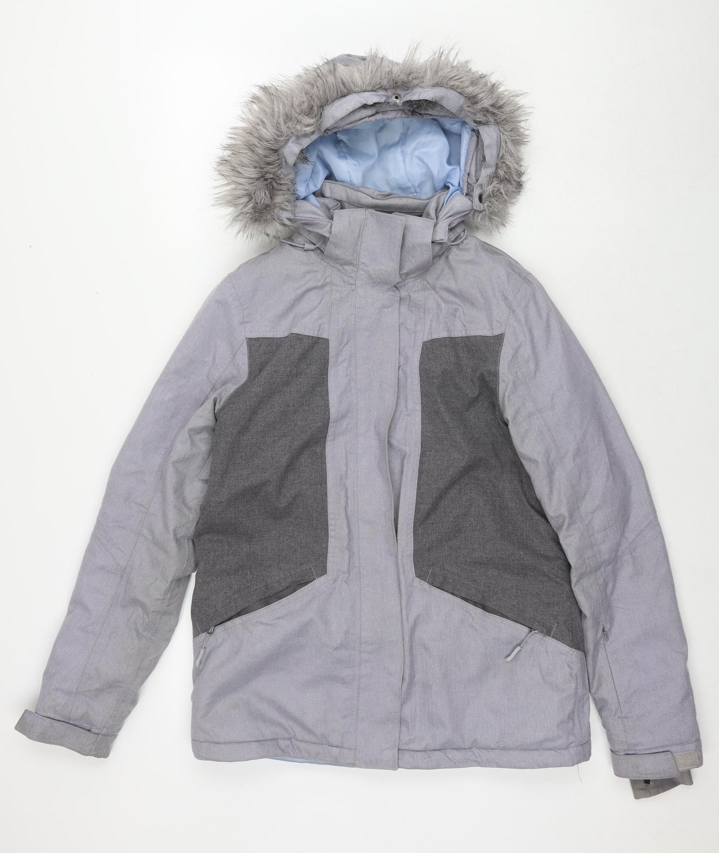 Mountain Warehouse Womens Grey Ski Jacket Jacket Size 8 Zip