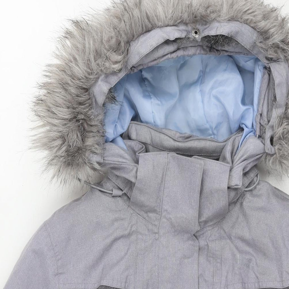 Mountain Warehouse Womens Grey Ski Jacket Jacket Size 8 Zip