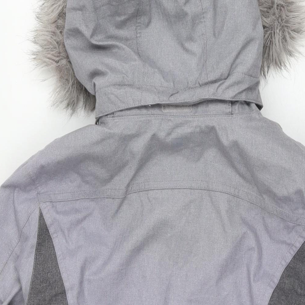 Mountain Warehouse Womens Grey Ski Jacket Jacket Size 8 Zip