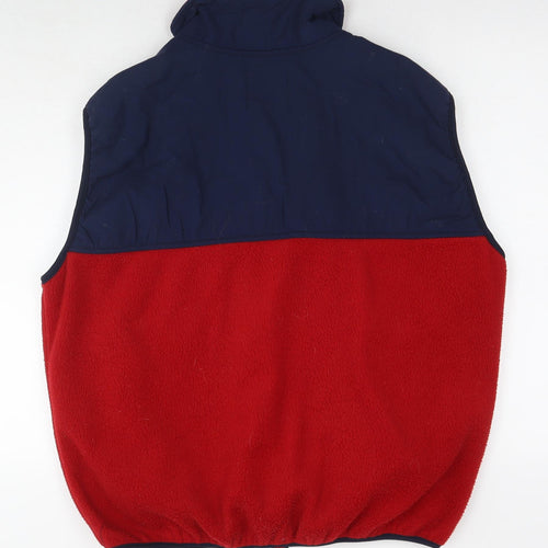 Get Fleeced Mens Red Gilet Waistcoat One Size Zip