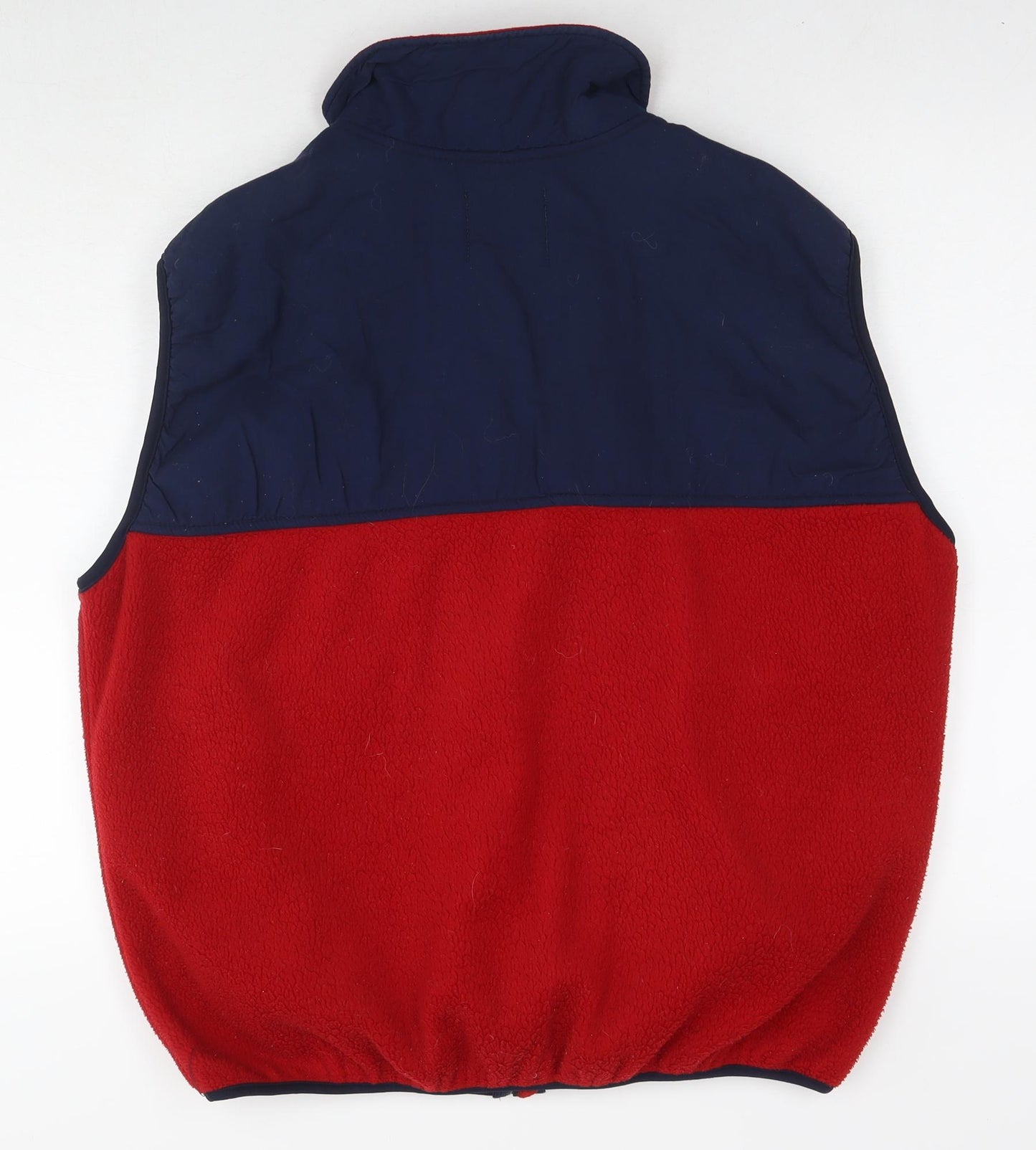 Get Fleeced Mens Red Gilet Waistcoat One Size Zip
