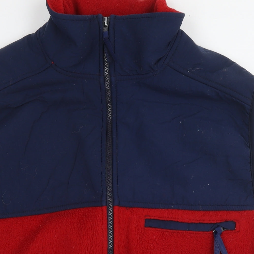 Get Fleeced Mens Red Gilet Waistcoat One Size Zip