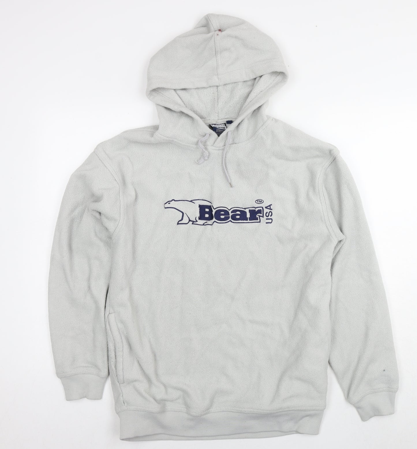 Bear USA Mens Grey Polyester Pullover Sweatshirt Size M - Logo
