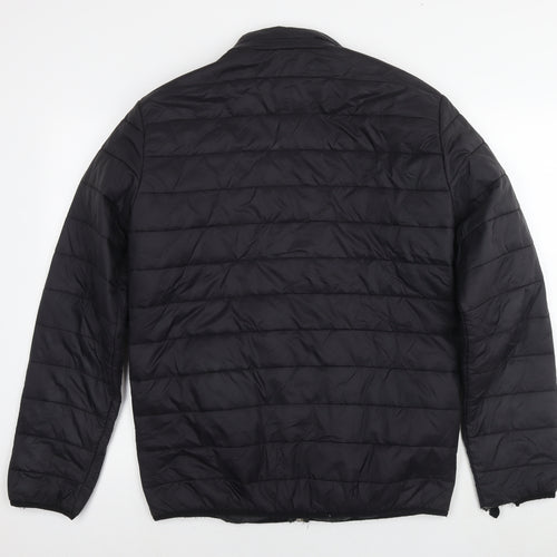 JACK & JONES Mens Black Jacket Size L Zip