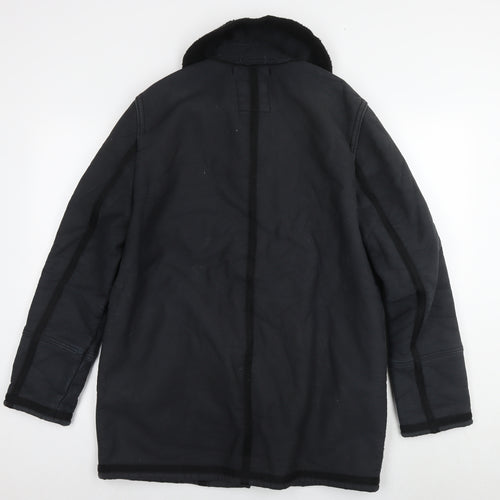 Gap Womens Black Overcoat Coat Size S Zip