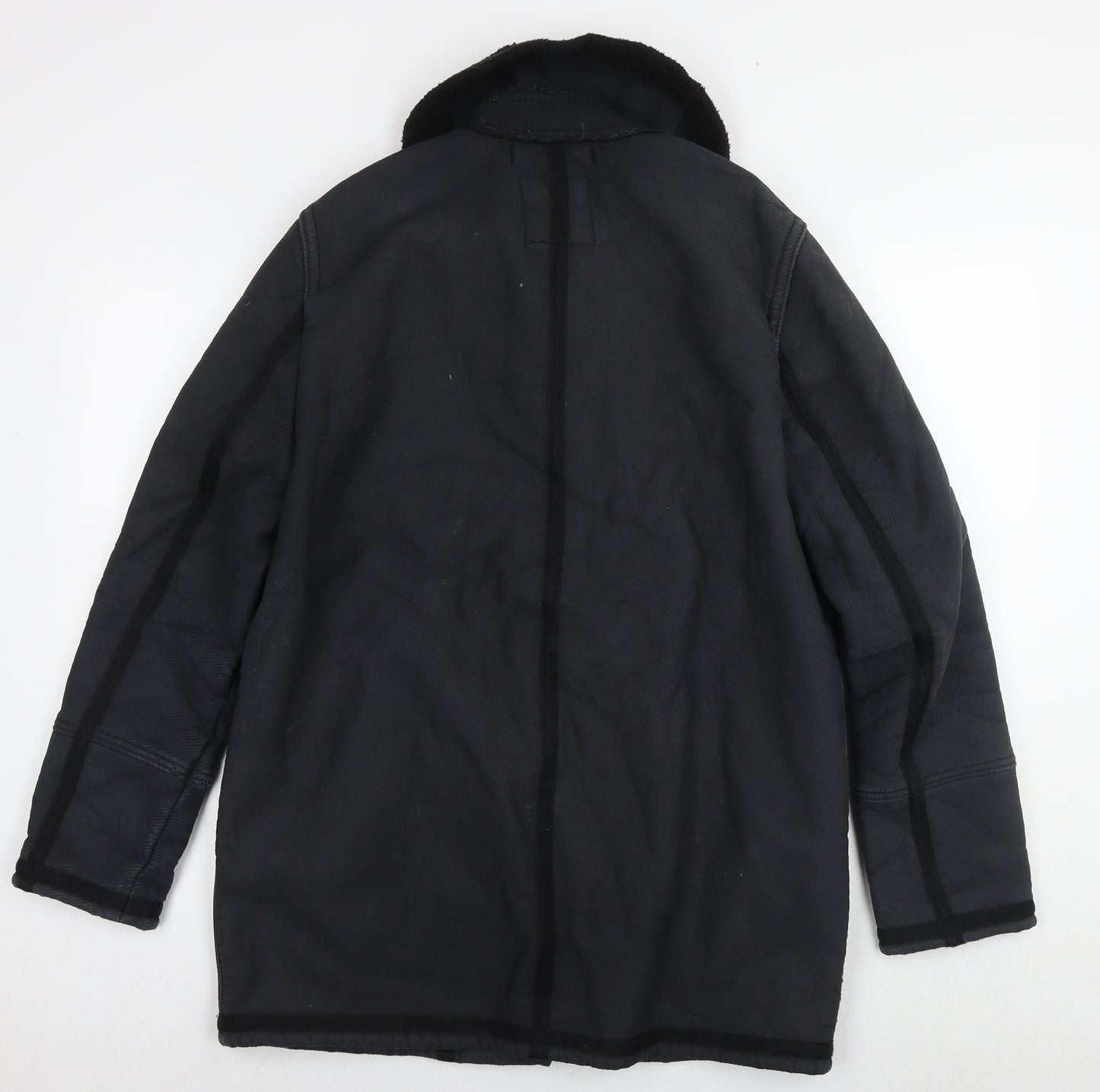 Gap Womens Black Overcoat Coat Size S Zip