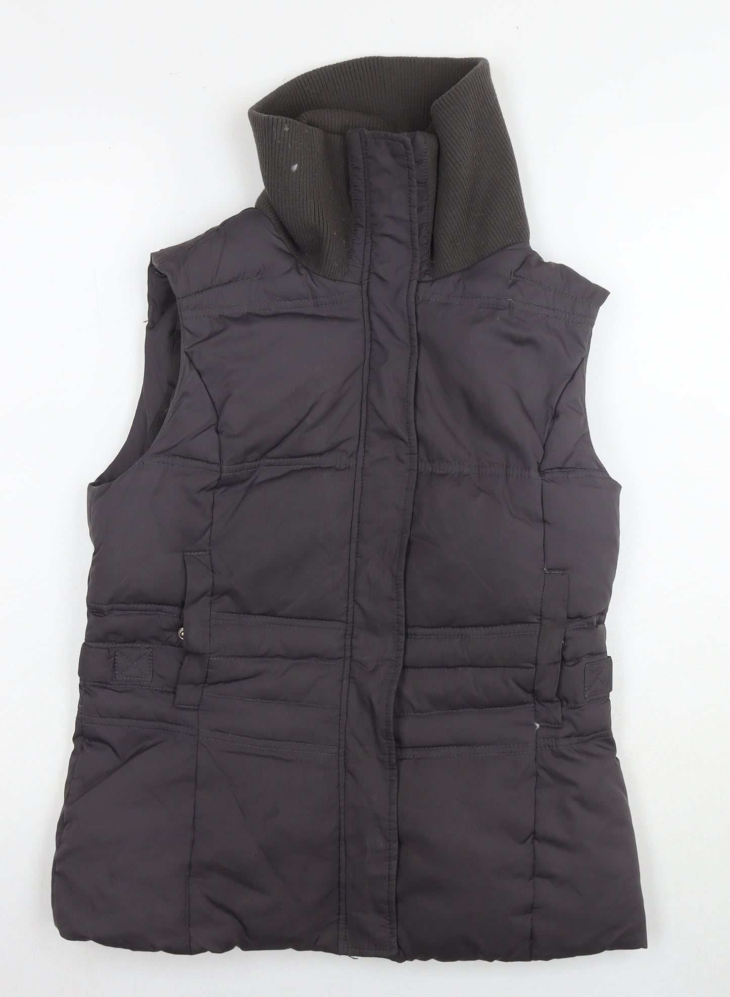 White Stuff Womens Brown Gilet Waistcoat Size 10 Zip