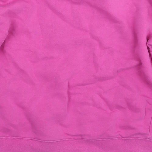 Nike Girls Pink Cotton Pullover Sweatshirt Size 9-10 Years Pullover - Age 9-11 Years