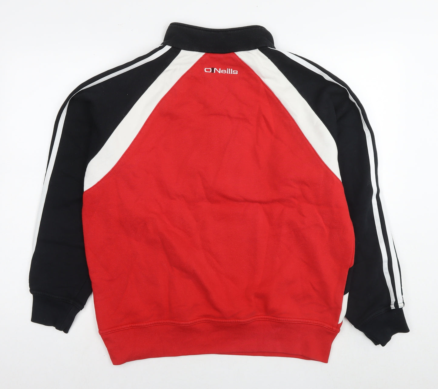 O'Neill Mens Red Cotton Pullover Sweatshirt Size M - Colourblock Pattern
