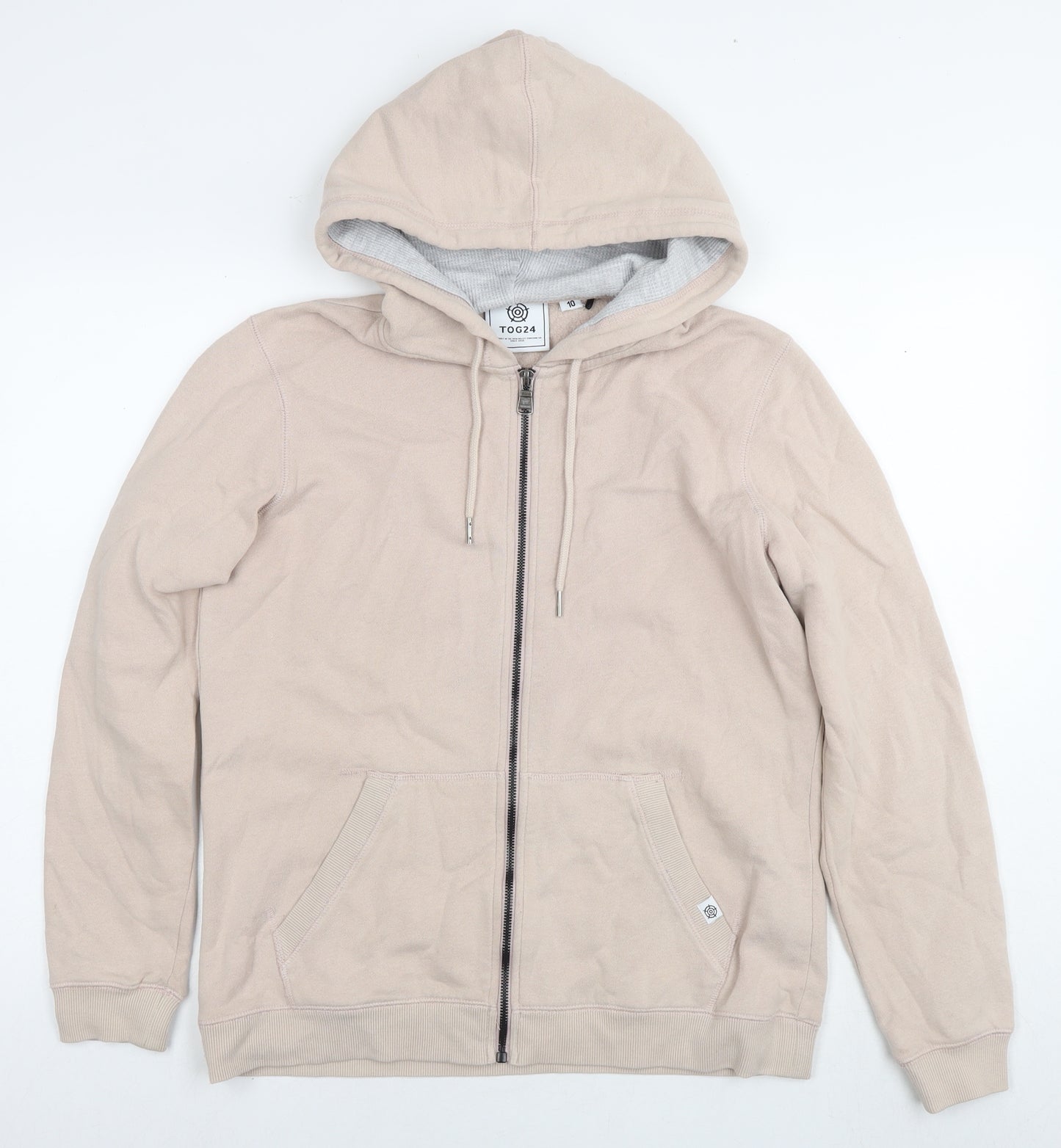 TOG24 Womens Beige Polyester Full Zip Hoodie Size 10 Zip