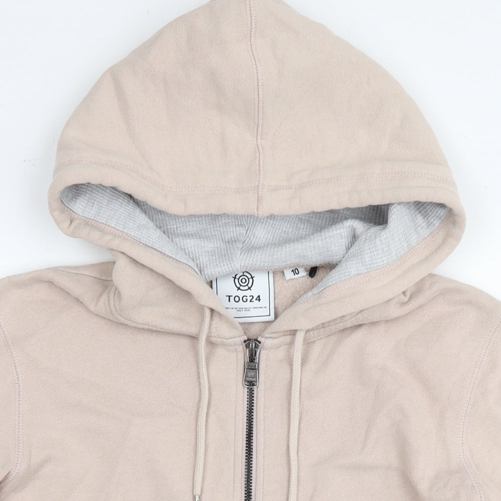 TOG24 Womens Beige Polyester Full Zip Hoodie Size 10 Zip