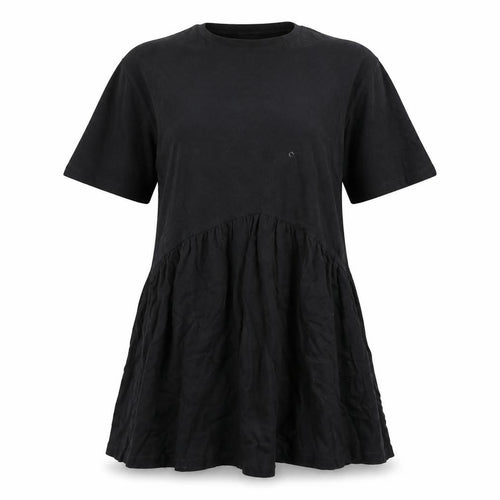 ASOS Womens Black Cotton T-Shirt Dress Size 12 Round Neck Pullover