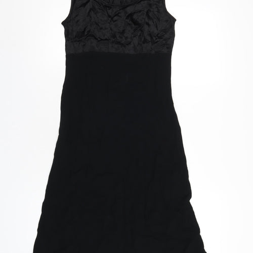 BHS Womens Black Viscose A-Line Size 14 Round Neck Pullover