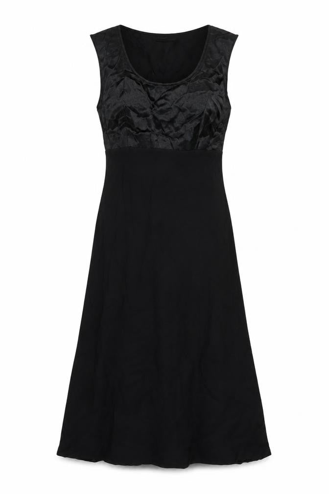 Front view of BHS women’s black viscose a-line, size UK 14, round neck pullover