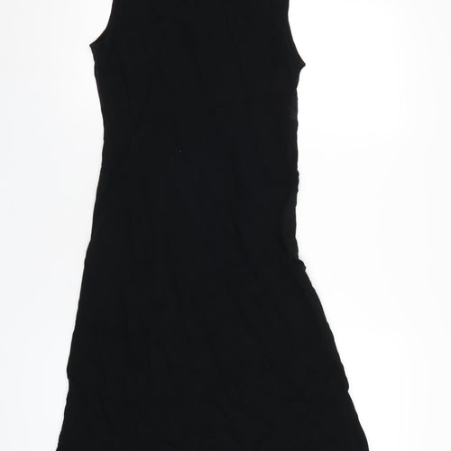 BHS Womens Black Viscose A-Line Size 14 Round Neck Pullover