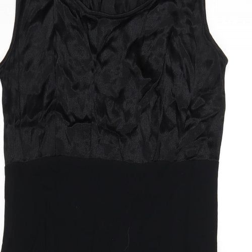 BHS Womens Black Viscose A-Line Size 14 Round Neck Pullover