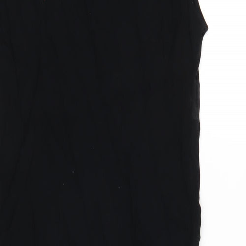 BHS Womens Black Viscose A-Line Size 14 Round Neck Pullover