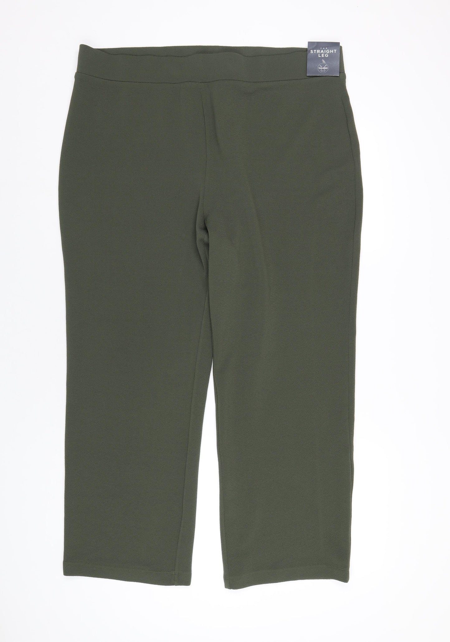 Bonmarché Womens Green Polyester Trousers Size 22 L29 in Regular