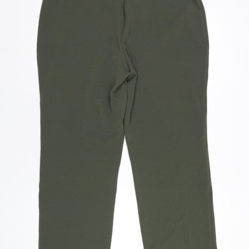 Bonmarché Womens Green Polyester Trousers Size 22 L29 in Regular