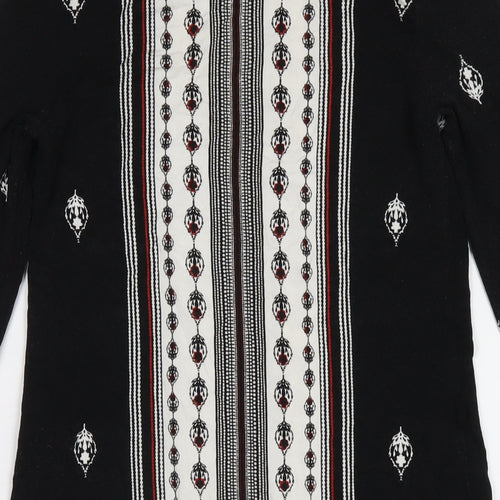 River Island Womens Multicoloured Geometric Viscose Bodycon Size 8 Round Neck Pullover