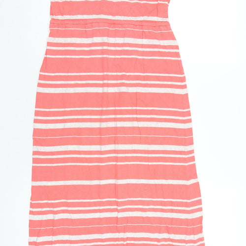 Gap Womens Pink Striped Cotton Tank Dress Size S Scoop Neck Pullover