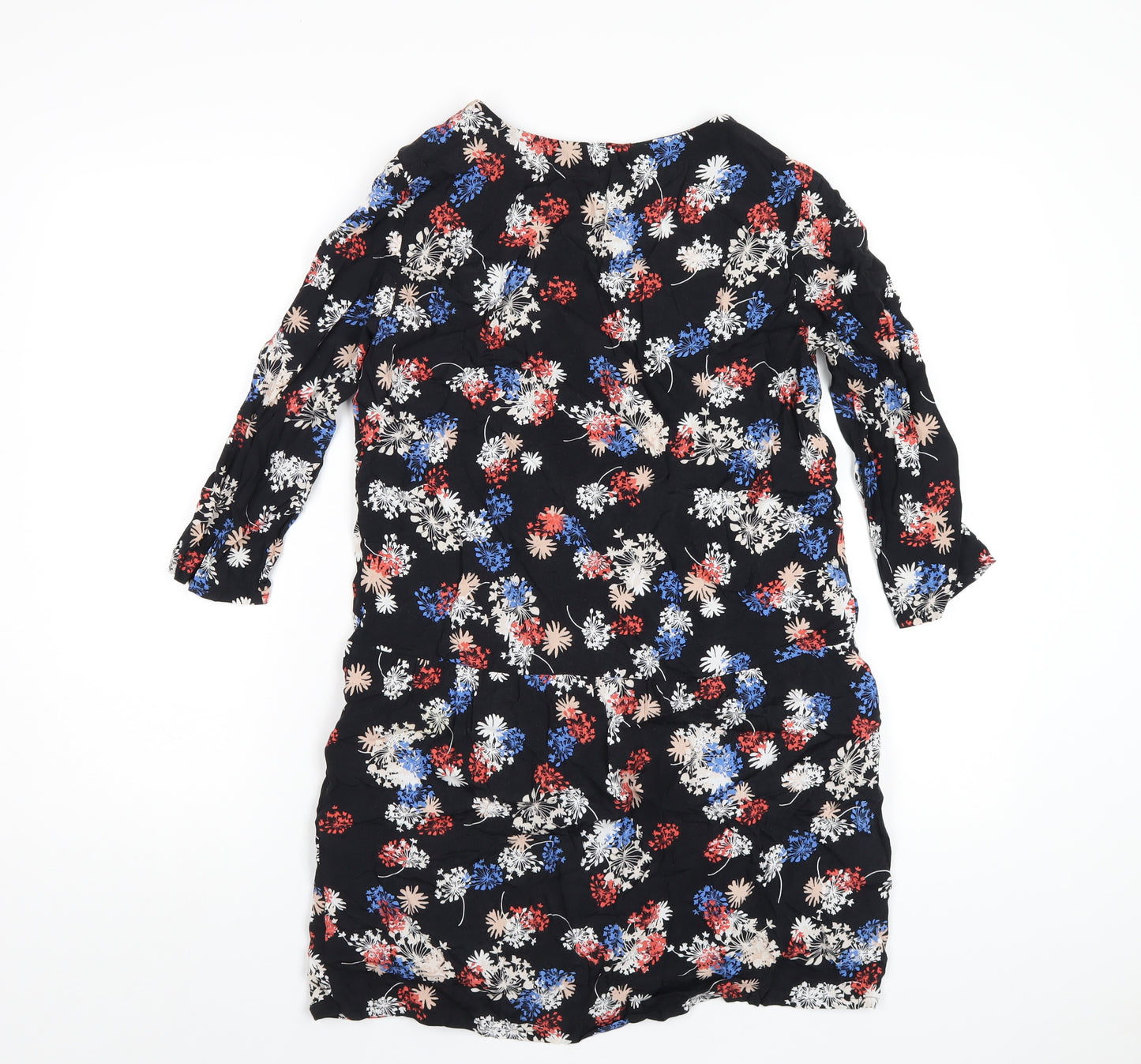 Comptoir des Cotonniers Womens Multicoloured Floral Viscose A-Line Size XS V-Neck Pullover