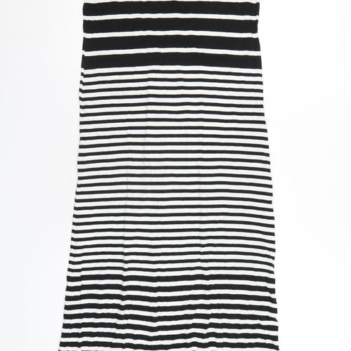 Gap Womens Black Striped Cotton Slip Dress Size S Round Neck Pullover