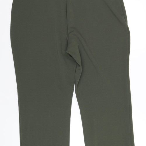 Bonmarché Womens Green Polyester Trousers Size 22 L28 in Regular