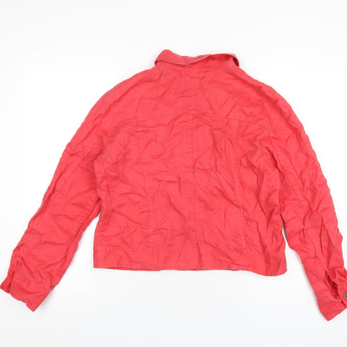 Eileen Fisher Womens Red Jacket Size M Button