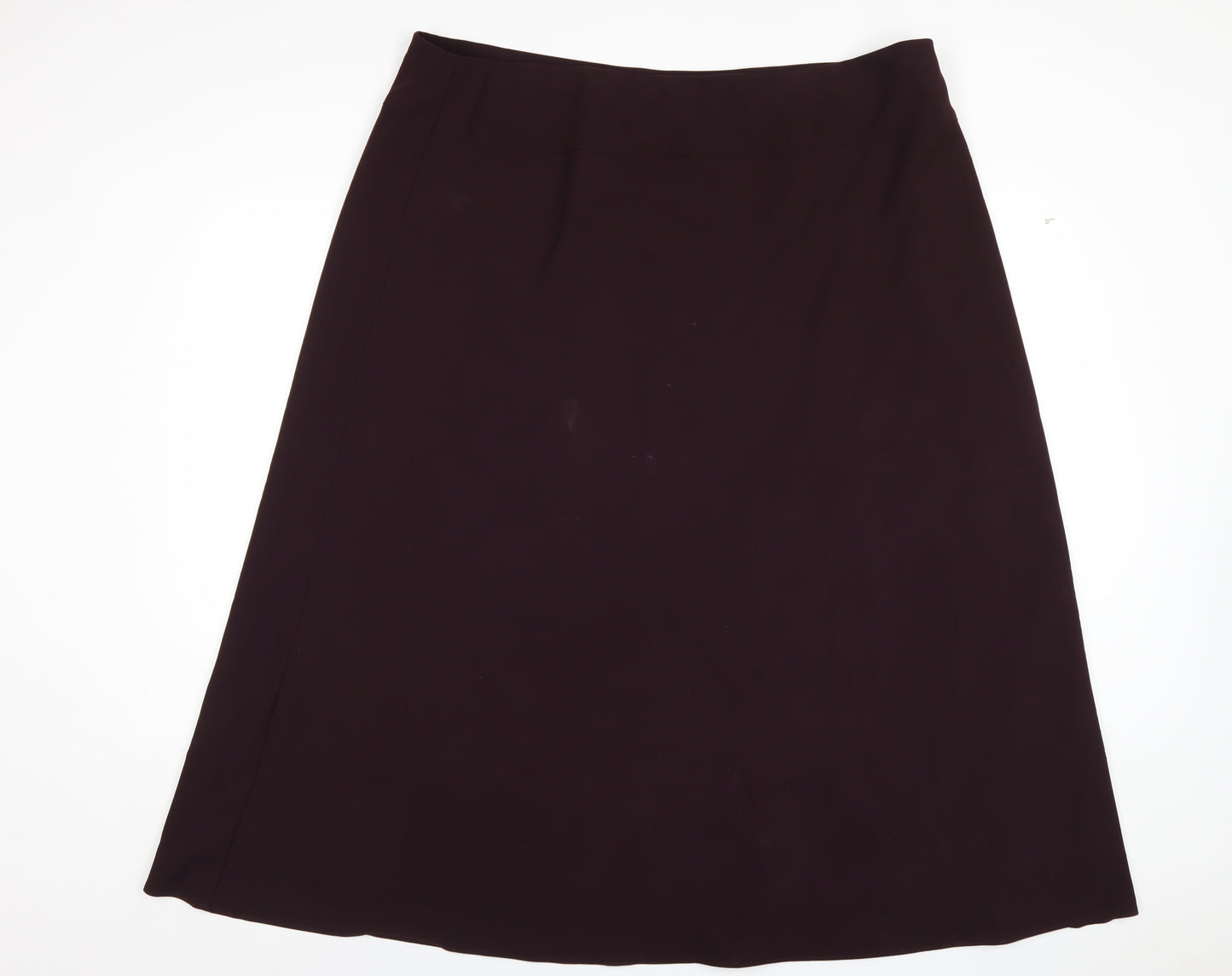 Marks and Spencer Womens Purple Polyester A-Line Skirt Size 22