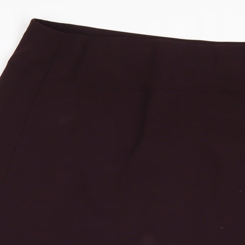 Marks and Spencer Womens Purple Polyester A-Line Skirt Size 22