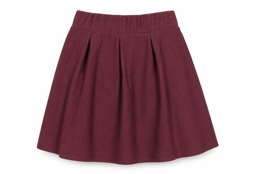 Front view of ASOS women’s purple polyester skater skirt, size UK 10