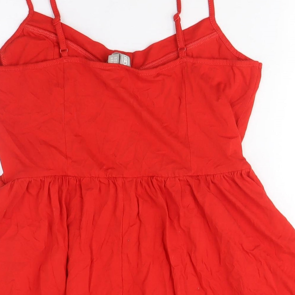 ASOS Women's Red Fit & Flare Dress Size 12