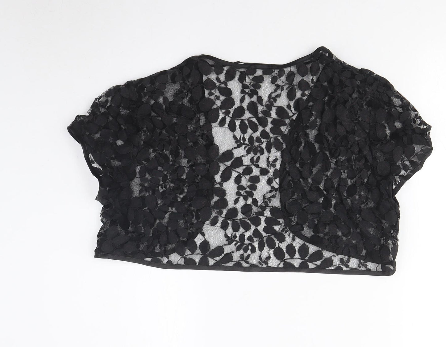 Roman Originals Women's Black Lace Shrug Size 16