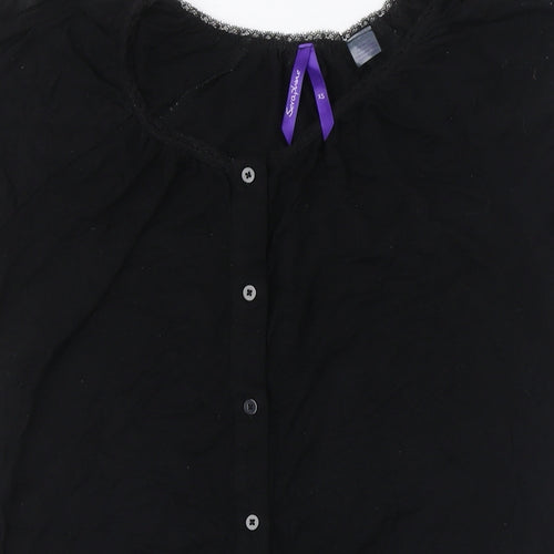 Seaphine Women's Black XS Shirt Dress Casual