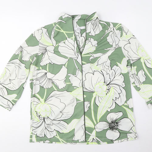 Next Women's Green Floral Tunic Blouse, L, Spring Style