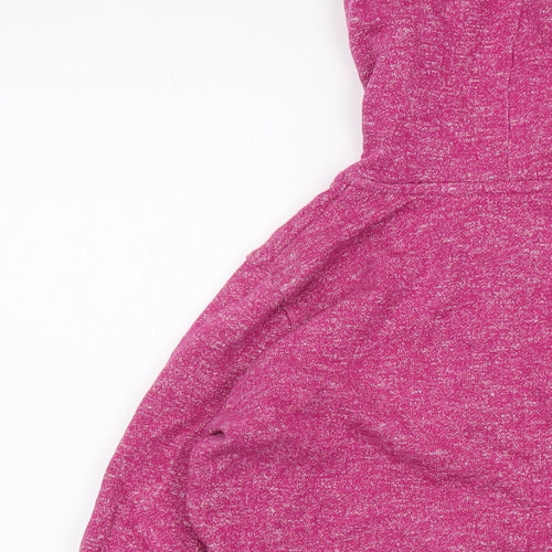 Maine Womens Pink Cotton Full Zip Hoodie Size 8 Zip