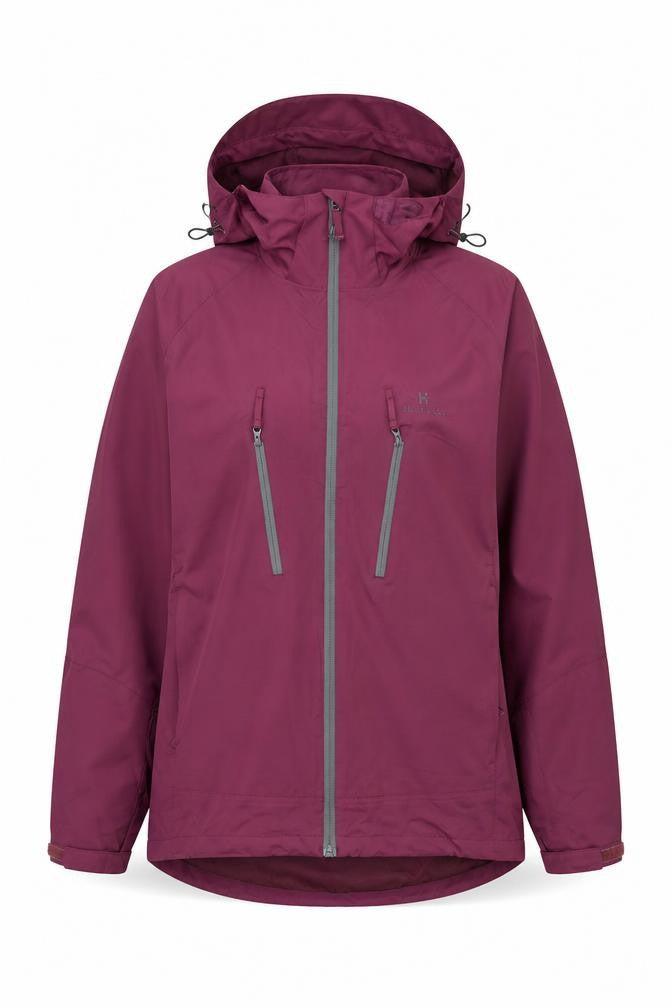 Front view of Hi Gear women’s purple jacket, size UK 18, zip