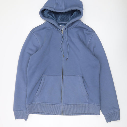Gap Mens Blue Cotton Full Zip Hoodie Size L
