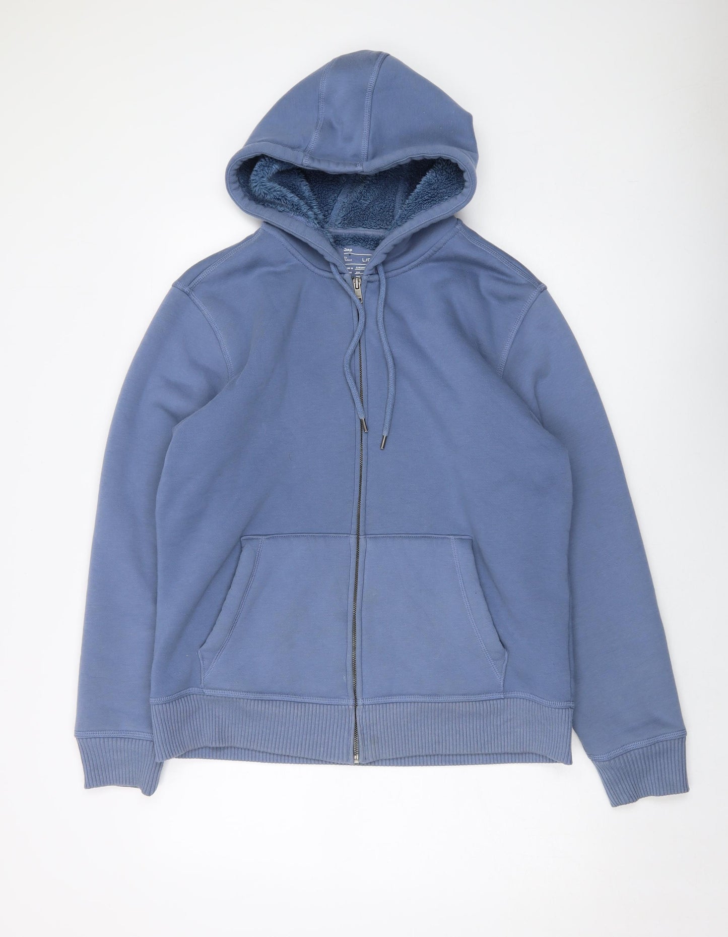 Gap Mens Blue Cotton Full Zip Hoodie Size L