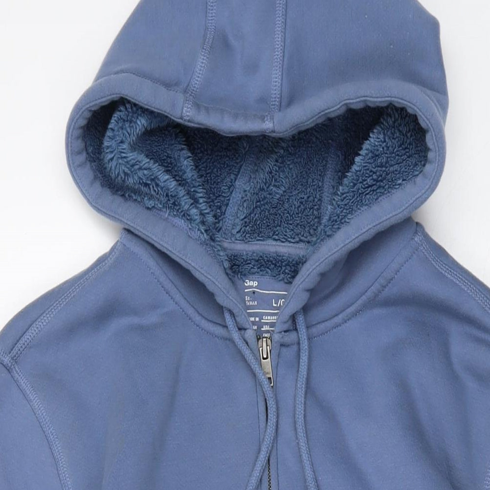 Gap Mens Blue Cotton Full Zip Hoodie Size L