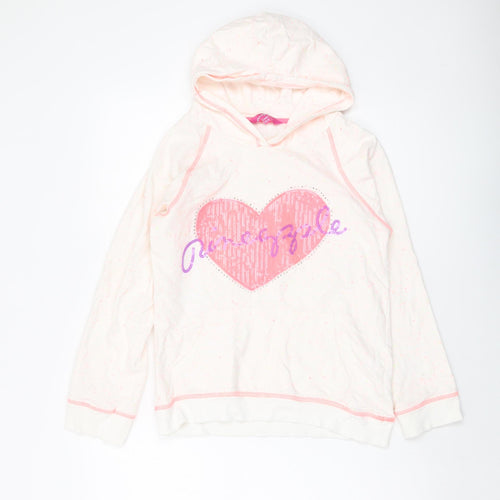Pineapple Girls Pink Cotton Pullover Hoodie Size 13-14 Years Pullover