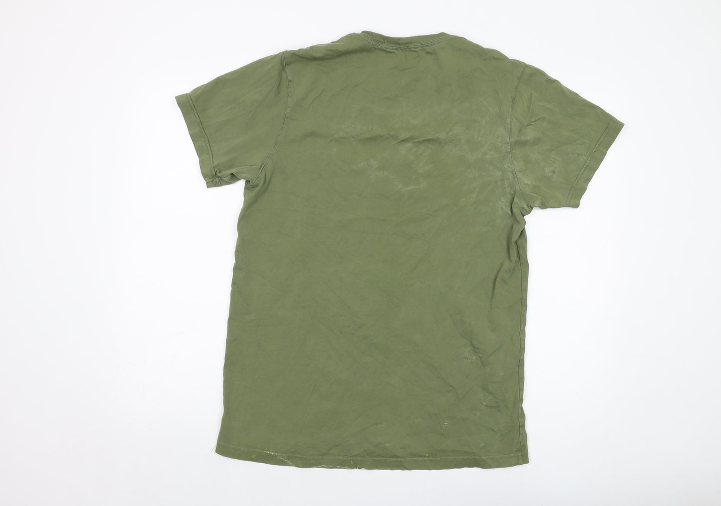 Maharishi Mens Green Camel T-Shirt Size S Crew Neck