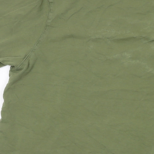 Maharishi Mens Green Camel T-Shirt Size S Crew Neck