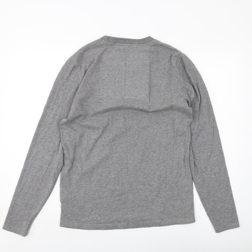 Superdry Womens Grey Cotton Basic T-Shirt Size M Crew Neck